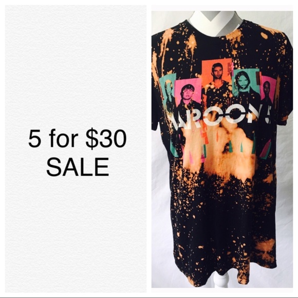 Tops - ⚙️⚙️Custom Design Bleached Maroon 5 Concert Tee